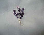 Amethyst Heart Pin