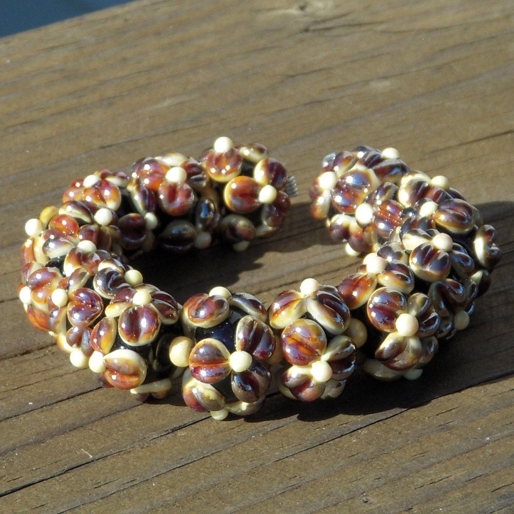 Handmade lampwork beads...Tandoori