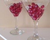 Red Grapes Martini Glasses Hand Painted