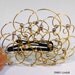 Gold Wire Snap Clip Barrette - Small Kippah for Girls/Women