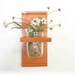 Spring Flowers Primitive Country Summer Bold Orange Wood Cottage Wall Shelf
