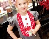 Retro 1967 Inspired Adorable  Katie dress..with a bib and ruffles-children clothing