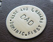 Custom Hand Stamped Golf Marker - Personalized Sterling Silver Golf Marker - Perfect Gift for Father's day