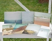 Sand and Sea Photography Postcards, nautical, beach, ocean, sand, seagull, photo