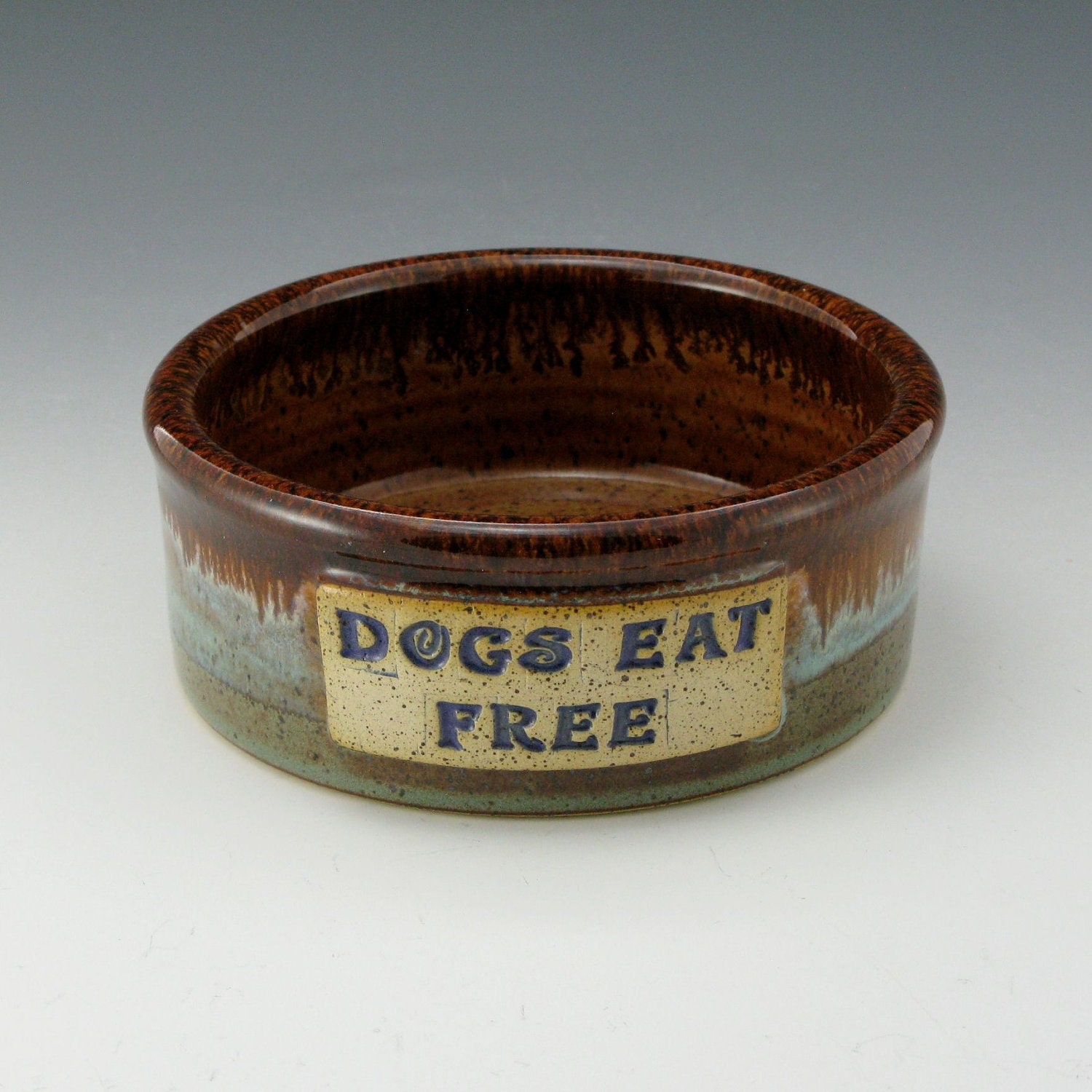 Personalized Dog Bowl / DOGS EAT FREE Bowl / 16 Ounce Pet Bowl / Water Bowl / Food Bowl / Treat Bowl - Ready To Ship