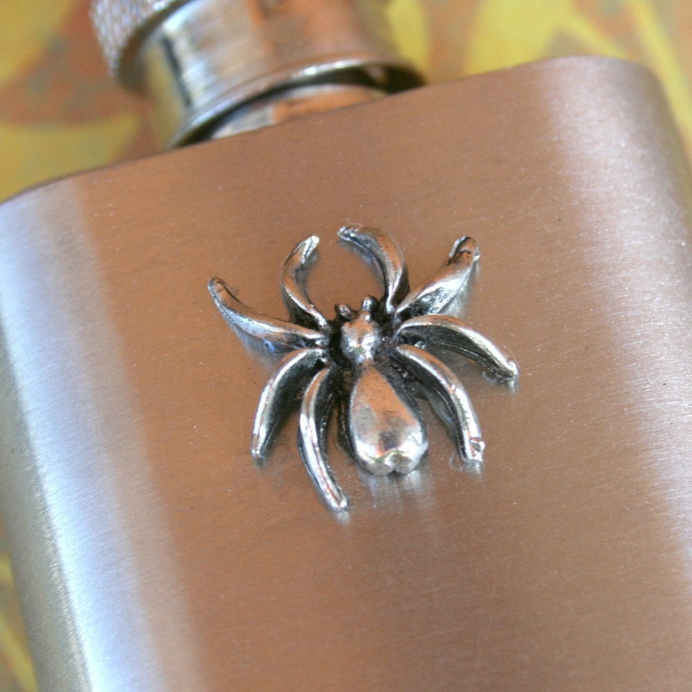 Flask, Mini Key Chain - Spider