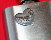Flask, Mini Keychain - Flying Heart