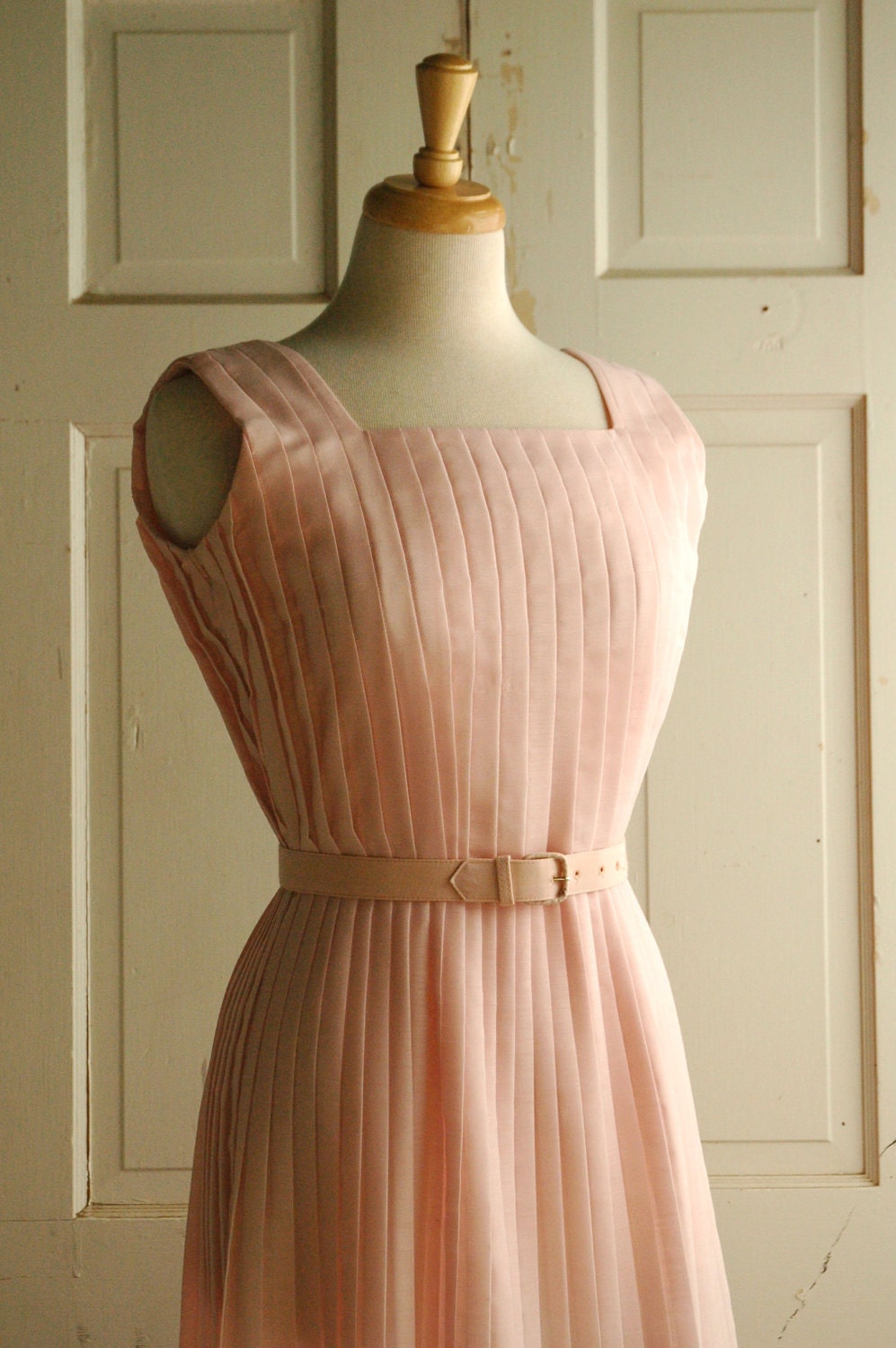 1960s Summer Dress / Vintage Pastel Day Dress
