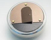 Metal Pillbox / Tin / Container with Anodized Aluminum Design - Just a Door