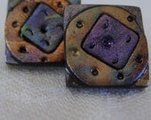 Geometric Earrings Delta polymer clay and stirling silver