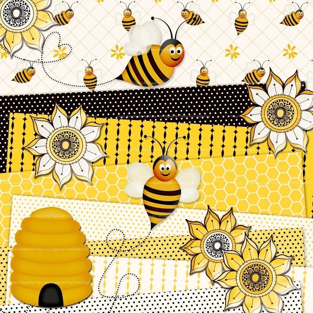 bee trail clipart