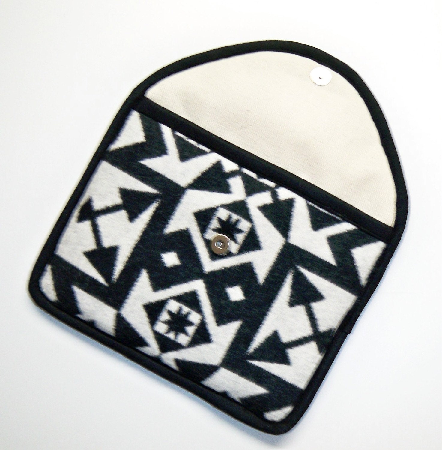 Black White iPad Pendleton Wool Sleeve Cover Case