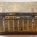 Vintage Miniature Steamer Trunk Tin Metal Biscuit Box Early 1900's