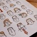 portraits  limited edition letterpress 8 x 10