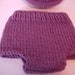 Plum Pixie Hat Knitted NB to 24 mo sizes Photography Prop