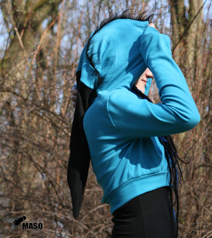 MASQ CUSTOM turquoise elven fantasy hoodie