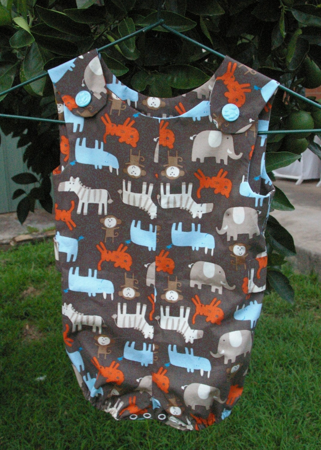 Jungle Print Romper - Size 1