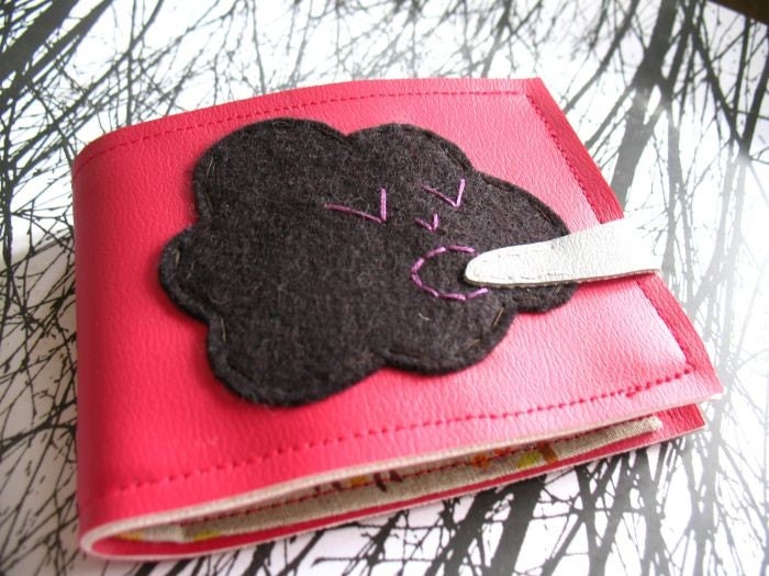 Wind In Your Sails Wallet Fuschia and Charcoal