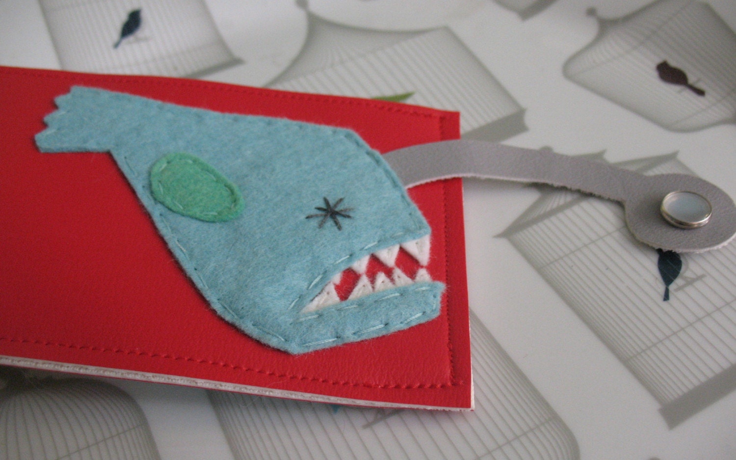 Angler Fish Wallet Red and Blue
