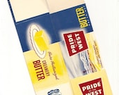 Old Unused Pride Of The West Butter box from the CONRAD CREAMERY of Conrad And  VALIER Mont.