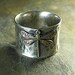 Sterling Silver Dragonfly Ring Wide Band Nature Jewelry art noveau brass insect  - Enchanted Dragonfly