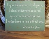 If you live one hundred years Painted Wood Sign Primitive Wall Decor