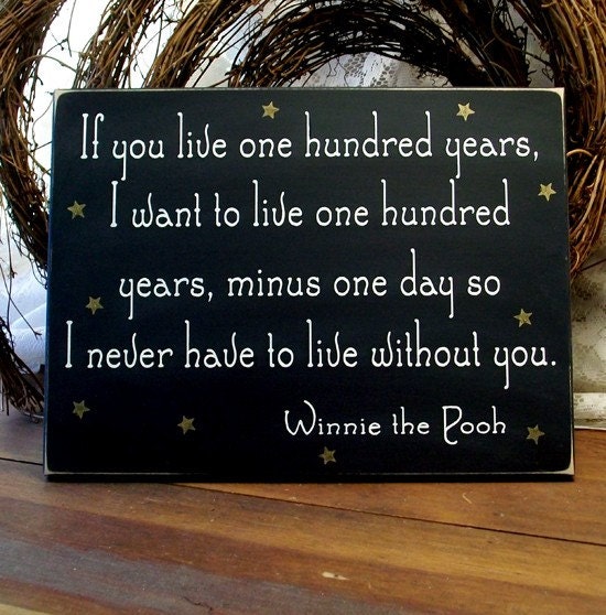 If you live one hundred years Painted Wood Sign