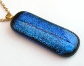 Women's Fashion Necklace, Royal Blue Pendant, Long Necklace, Royal Blue Jewelry - Where Oceans Meet - 3080 -2