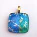 Twilight Lake - Slide /Pendant Dichroic Fused Glass - 3061