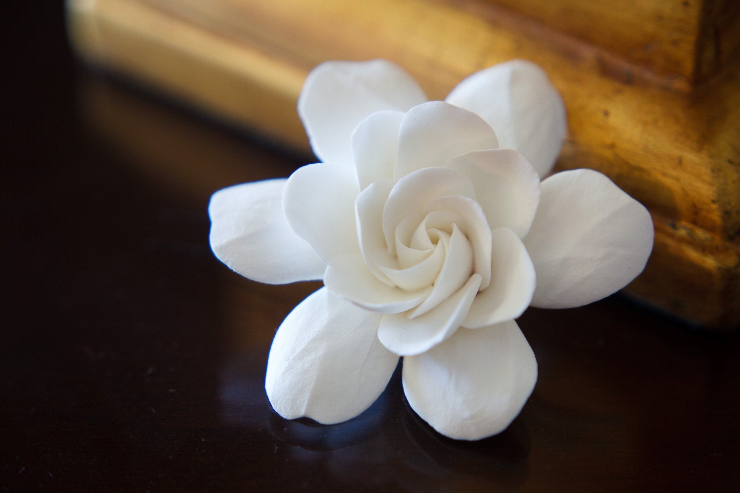 Made to Order - The Original Gardenia Hair Flower for Weddings as seen in Southern Weddings Magazine