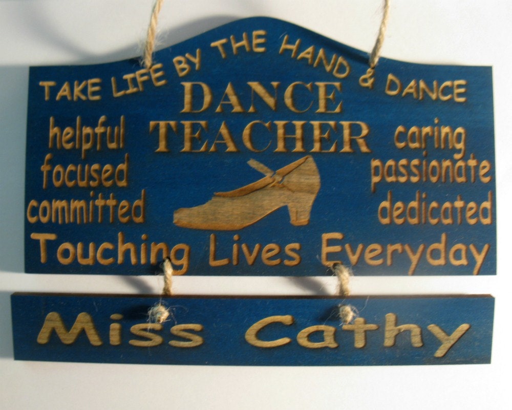 Personalized WoodenTap Dance Teacher Wall Hanging