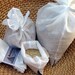 Reusable eco bags - bulk bin food - natural biodegradable silk - set of three