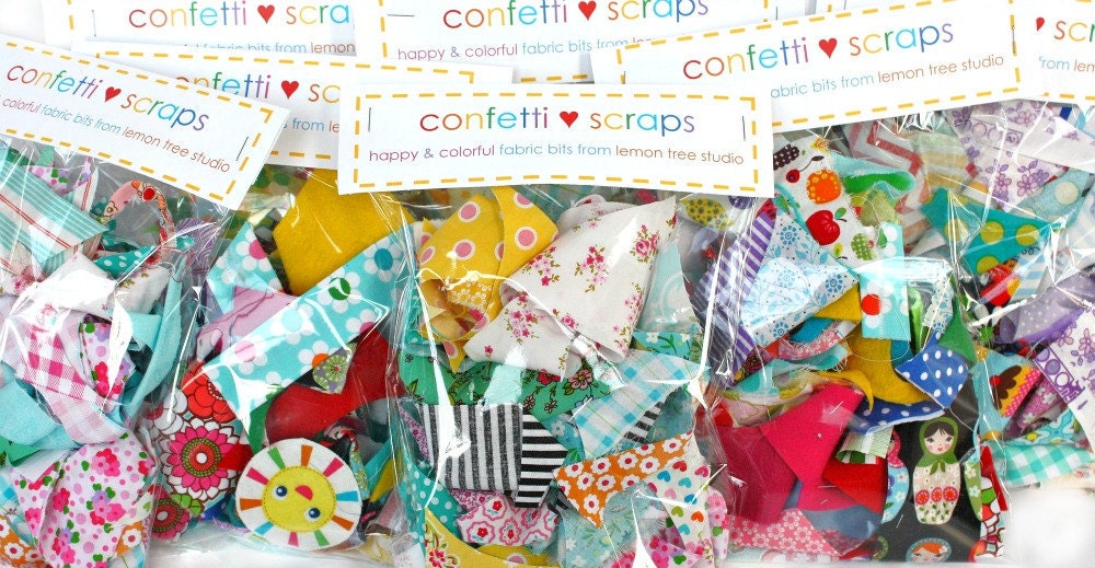 Confetti Scraps -- Happy and Colorful Fabric Bits