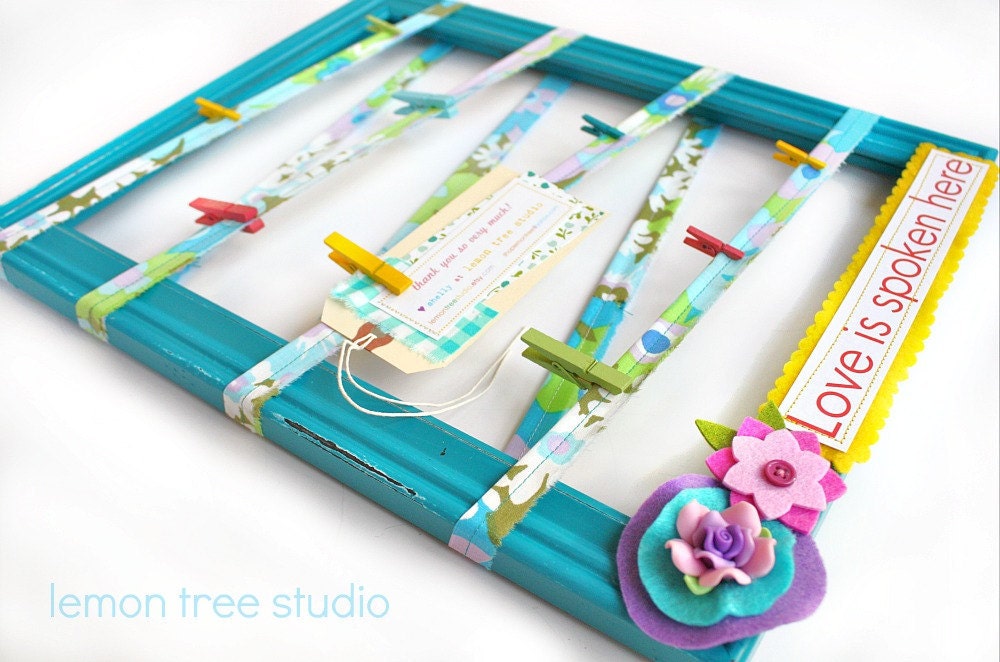 Picture Frame Message & Display Center -- "Pretty Organized" Collection