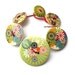 Button bracelet jewelry made of wood buttons beautiful colorful ornaments