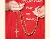 Card, Pray Rosary, notecard by margueritemanor on Etsy