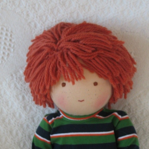 Waldorf Boy Doll 16 inch with Red Hair by Maineartisen on Etsy