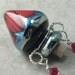 Electric Rose --- Lampwork Poison Bottle Necklace