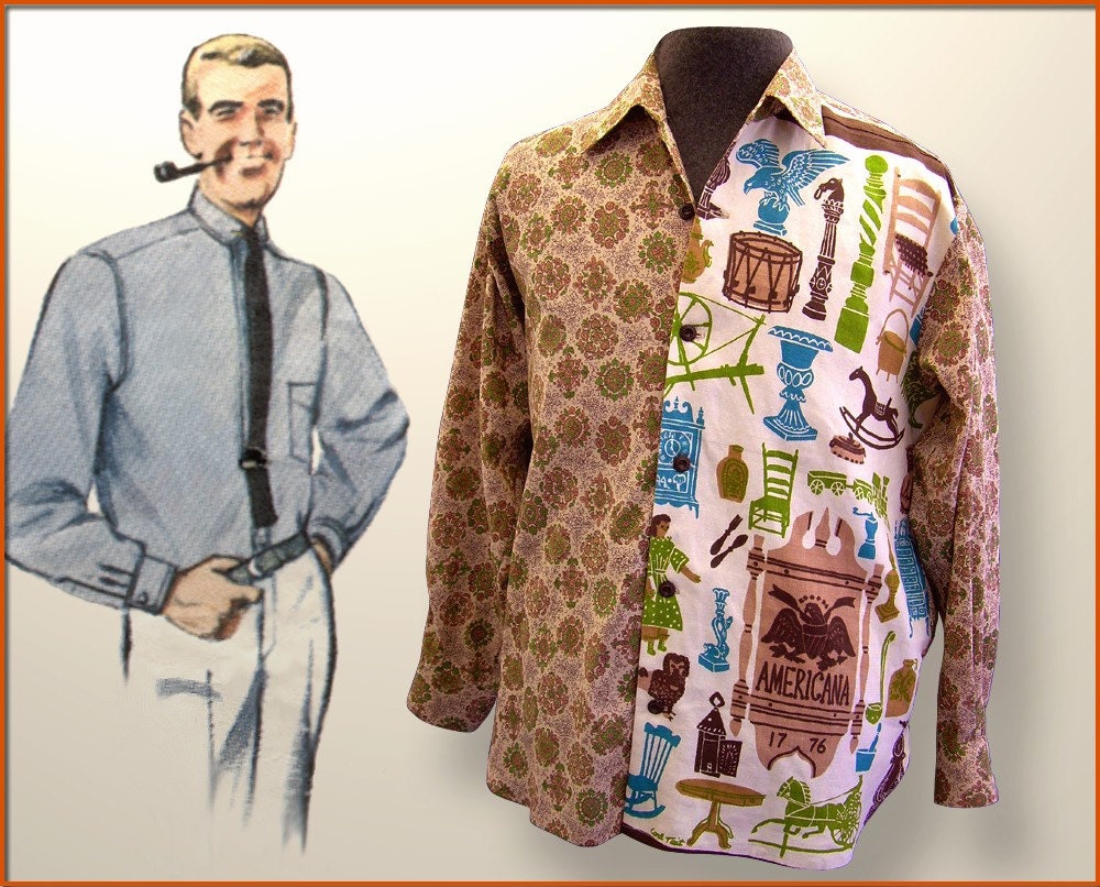 On the Road Show - 1950's style dress shirt - Men's size 44 large
