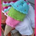 Boutique Crochet Triple Scoop Ice Cream Purse
