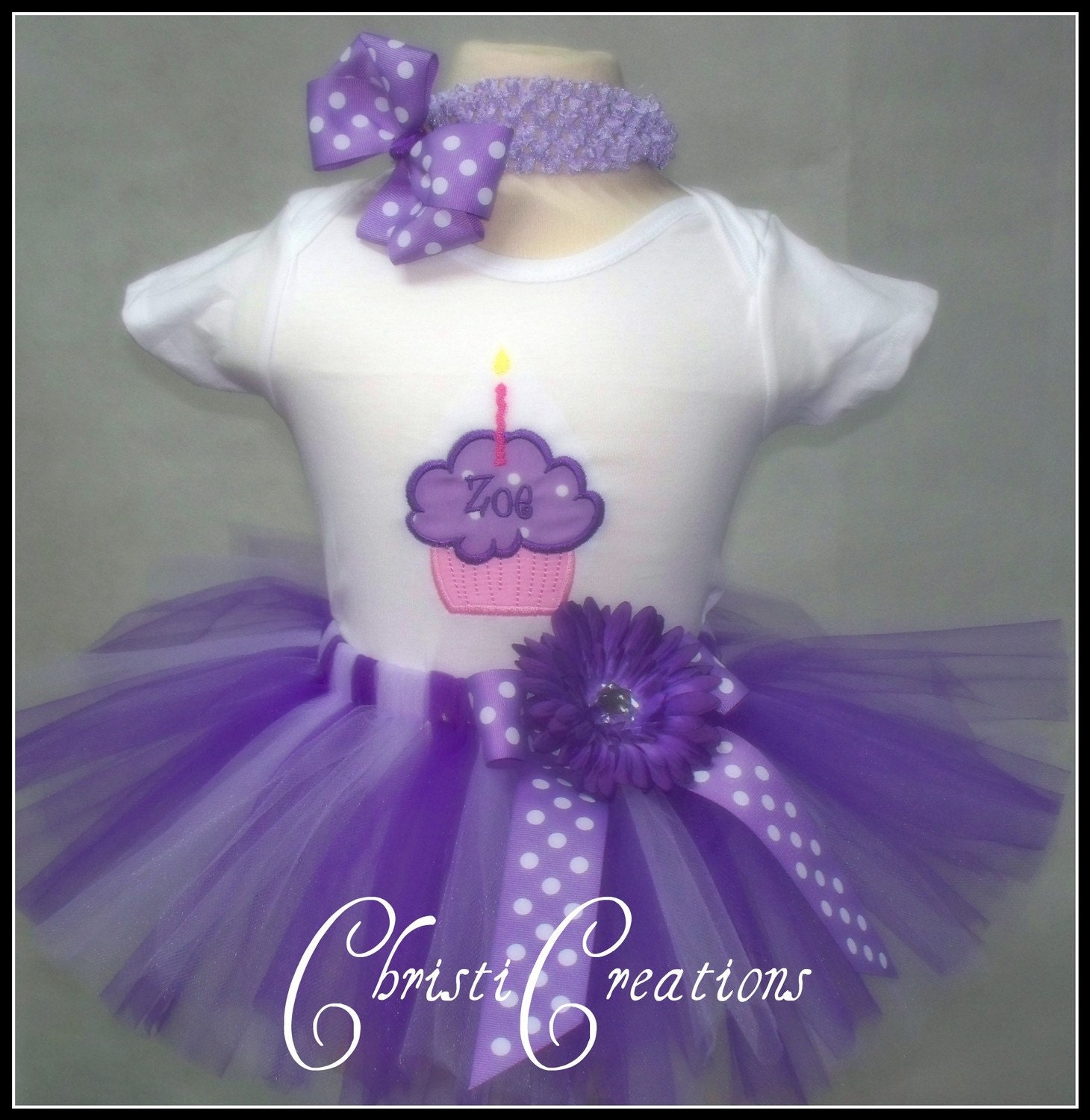 Make A Wish Custom Made Boutique Birthday Tutu and Cupcake Shirt Set  Custom create  for You 1st 2nd 3rd 4th Or 5th Birthday