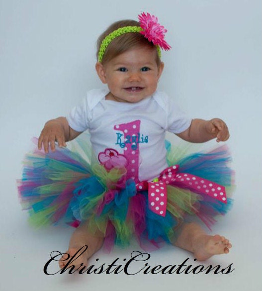 Tutu Much Fun Cupcake 1st Birthday Custom Made Birthday Tutu Set Great for Party or Photo Prop