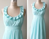 Bridesmaid Dress with pockets, Aqua cotton, Made To Order (more colors available)