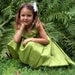 Flower Girl Ruffle Collar Dress, Green Apple, MADE TO ORDER, Wait-List