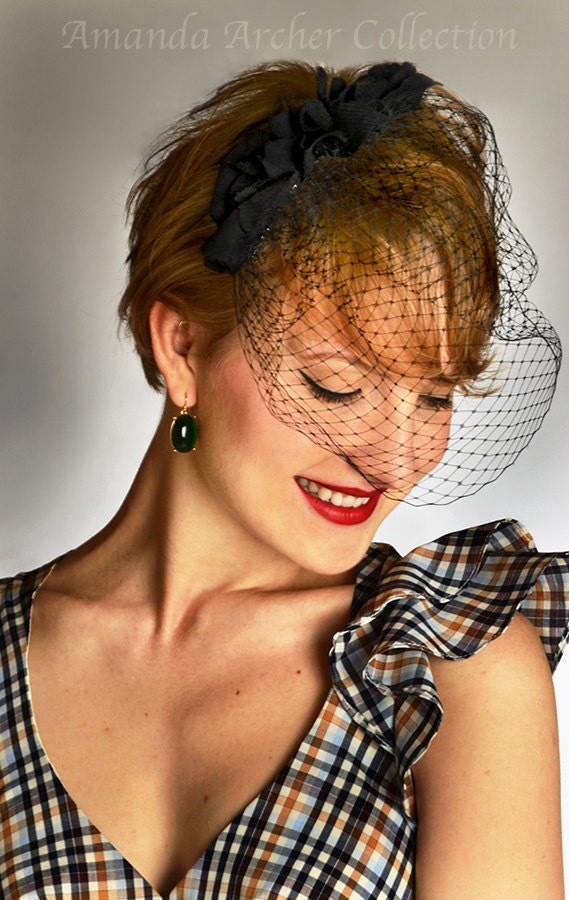 Black Birdcage Veil