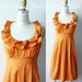 RESERVED for CHARIS custom bridesmaid dress, monarch orange cotton 10/12
