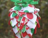 DIY Do-It-Yourself  Ribbon or Fabric Pinecone Ornament Instructions  Free Shipping Via Email