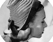 Cloche Hat - 1940s Vintage Pattern Digitally Restored PDF e-Book