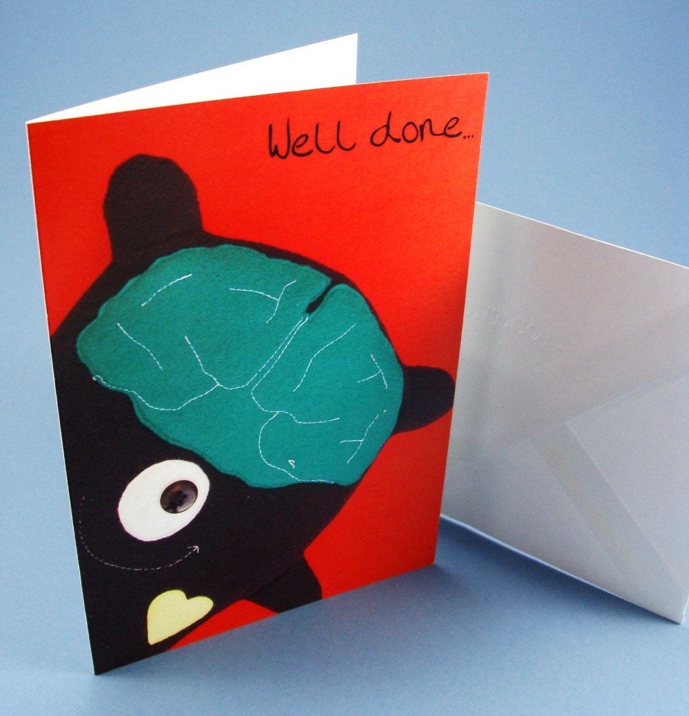 Big Brain - Congratulations card for graduation, exams and other brainy things