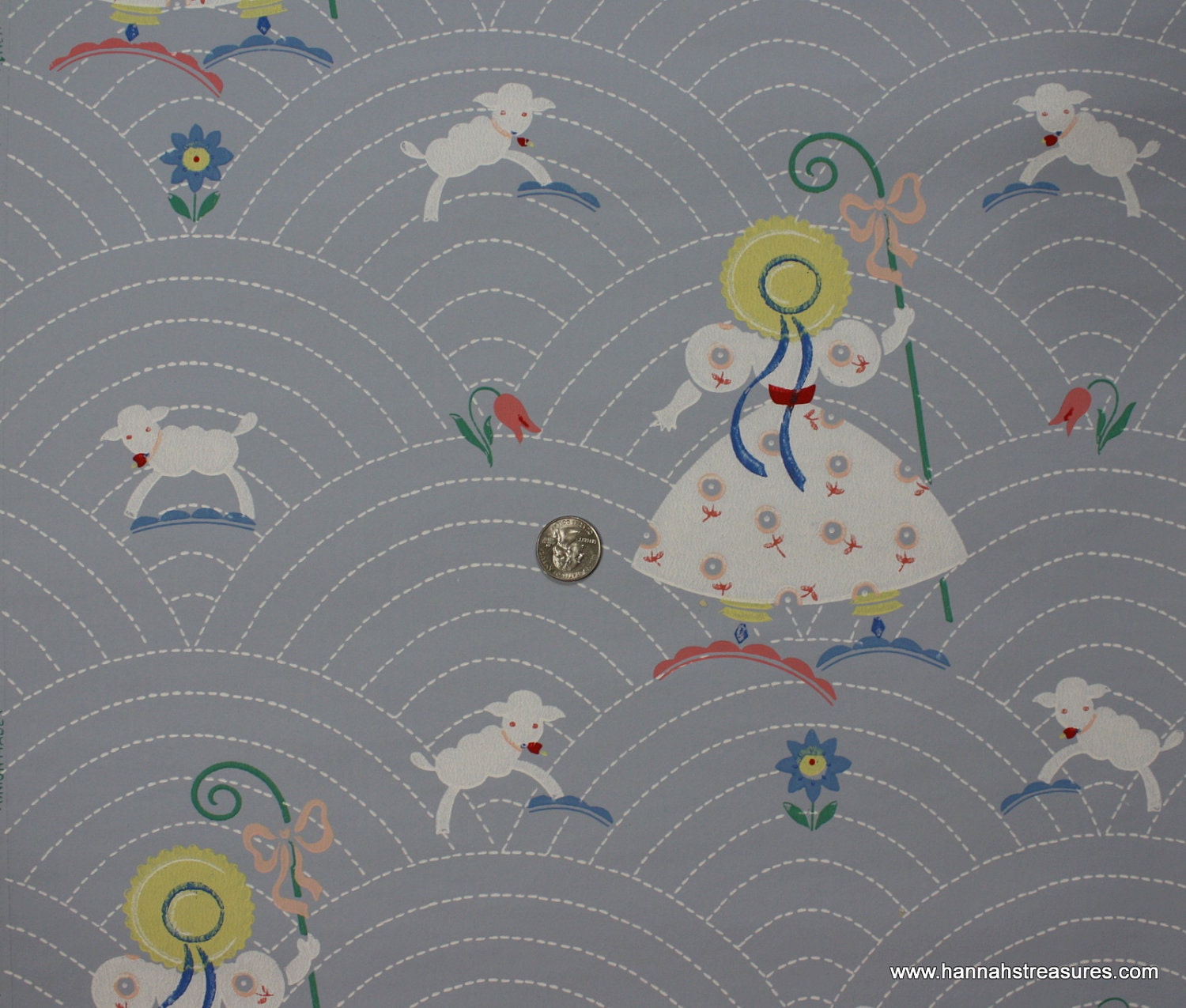 1940's Vintage Wallpaper Little Bo Peep